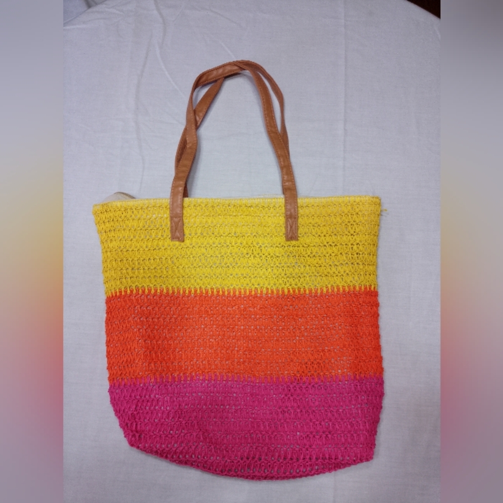 NWOT Bright Crochet Summer Spring Bazaar Bag Festival